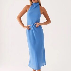 NWT Peppermayo Shelly Midi Dress - Azure Blue Size US8 AU12